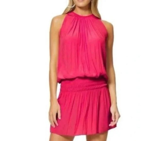 Ramy Brook Paris Sleeveless Mini Dress in Riviera Pink Women’s Small - Picture 2 of 11
